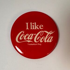 Vintage Coca-Cola “I Like Coca-Cola” Pinback Button | 3” | Retro Advertising